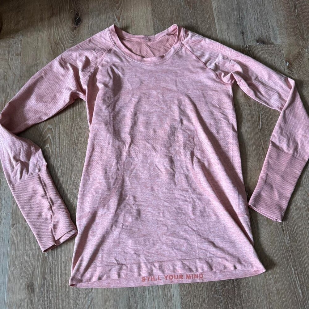 Lululemon Pink Long Sleeve Scuba Size 6